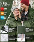 Ohuhu Sleeping Bags for Adults, Double Sleeping Bag with 2 Pillows Queen Size Two Person Sleeping Bag for Camping Hiking Backpacking Waterproof Sleeping Bag for Cold Weather & Warm