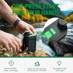 Greeshow Electric Portable Water Filter Camping with Solar Panel/Hand Crank/USB Charging/Emergency Light for Survival Hiking Backpacking Travel Outdoor, Phone Charger, GS-2811, 0.01 Micron 5-Stage