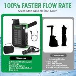 Greeshow Electric Portable Water Filter Camping with Solar Panel/Hand Crank/USB Charging/Emergency Light for Survival Hiking Backpacking Travel Outdoor, Phone Charger, GS-2811, 0.01 Micron 5-Stage
