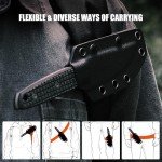 Vosteed Mink Fixed Blade Knives - 3.33’’ Nitro-V Blade with Sheath, Full-Tang Black Micarta Handle - EDC Knife Great for Outdoor Camping Hunting - D0101