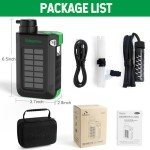 Greeshow Electric Portable Water Filter Camping with Solar Panel/Hand Crank/USB Charging/Emergency Light for Survival Hiking Backpacking Travel Outdoor, Phone Charger, GS-2811, 0.01 Micron 5-Stage