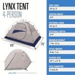 ALPS Mountaineering Lynx 4 Person Tent - Gray/Navy