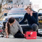 Advanced First Aid Kit, Comprehensive Trauma First Aid Kits with Labelled Compartments for Cars, Home, Office, Backpacking, Camping, Traveling, and Cycling -Upgrade 324 Piece