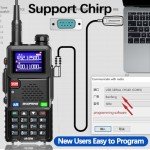 BAOFENG Radio 5RM Ham Radio10W Long Range Handheld AR-5RM Two Way Radio NOAA Weather Receiver Rechargeable Walkie Talkies Longe Range DTMF Copy Frequency 999CH with Type C Charging 2500mAh Battery