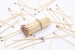 4" Inch Long Wooden Refill Matchsticks with Strike Stickers - Safety Matches Wholesale Bulk Loose by Chandler Studio (100 Pieces, Brown)