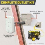 Champion Power Equipment 30-Amp Through Wall Generator Kit with Weather-Resistant Power Inlet Box