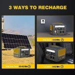 VTOMAN 600W Portable Power Station, LFP Battery Powered Generator with 2x 600W AC Outlets (Surge 1200W), 4x USB ports, 3x DC Output for Outdoor Camping, Vehicle Emergency, Electric Backup
