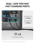 Anker SOLIX C300 DC Power Bank Station, Outdoor 288Wh (90,000mAh), Portable Power Station, LiFePO4 Battery, 300W Solar Generator, for Camping, Traveling, and Emergencies (No Wall Charger Included)
