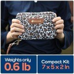 Keep Going Travel First Aid Kit for Kids – 130 Pc. for Car, Purse, Diaper Bag, Backpack, & Suitcase, with Latex-Free Bandages – 7 x 5 x 2 in. TSA-Approved