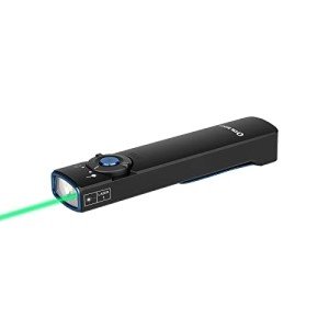 OLIGHT Arkfeld EDC Flat Flashlight, 1000 Lumens White LED Light with Green Beam Combo, Power by Rechargeable Built-in Battery for Outdoors, Emergency, Work (Black CW)