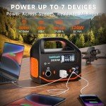 Portable Power Station 266Wh Lithium Battery, Portable Generator for Home Use, Outdoor Adventures, Backup and Travel, Electric Generator With 7 Versatile Ports Including USB-C 300W