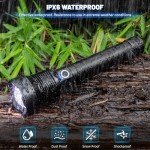 Cinlinso Flashlights High Lumens Rechargeable, 990,000 Lumens Super Bright Led Flashlight, Flash Light with 5 Modes, IPX6 Waterproof, Handheld Powerful Flashlight for hu∩ting, Camping, Emergencies
