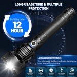 Cinlinso Flashlights High Lumens Rechargeable, 990,000 Lumens Super Bright Led Flashlight, Flash Light with 5 Modes, IPX6 Waterproof, Handheld Powerful Flashlight for hu∩ting, Camping, Emergencies