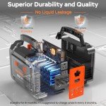 Portable Power Station 100W MARBERO Camping Solar Generator 167Wh Power Bank with AC Outlet 110V with Multi-Output LED Flashlights for CPAP Home Camping Hurricane Emergency