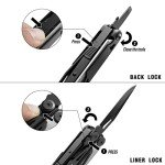 FLISSA Multitool, 16-in-1 Multitools with Sheath, Stainless Steel EDC Multitool, Pocket Knife, Bottle Opener, Screwdriver, Pocket Multi-Tool for Camping, Handwork, Hunting, Hiking, Fishing