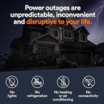 Generac Guardian 22kW Home Standby Generator with 200 Amp Transfer Switch, Durable All Aluminum, WiFi Enabled with G-Force Engine, Easy to Use, Whole House Power Backup, Smart Outage Solution - Bisque