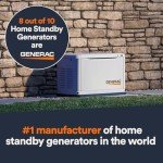 Generac Guardian 22kW Home Standby Generator with 200 Amp Transfer Switch, Durable All Aluminum, WiFi Enabled with G-Force Engine, Easy to Use, Whole House Power Backup, Smart Outage Solution - Bisque