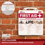 M2 BASICS Complete 321 Piece First Aid Kit | Home, Businesses, Vehicle, Car | Emergency Kit, Emergency Medical Kit