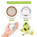 200pcs Regular Mouth Canning Lids, Canning Jar Lids for Ball, Kerr Jars, Split-Type Metal Mason Jar Lids for Canning, 100% Fit & Airtight 2.76" (70mm, Silver)