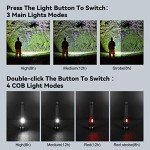 Flashlights High Lumens Rechargeable, Super Bright 990000 Lumens Flashlights with USB Cable, Brightest LED Flashlight for Emergencies, High Powered Flash Light IPX6 Waterproof 7 Light Modes Zoomable