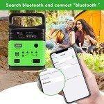Portable Power Station,Solar Generator with Panels included,LiFePO4 Lithium Battery Pack Small Solar Powered Generator with DC/USB Outlets,LED Flashlight for Home Use,Outdoor Camping Quiet(Green)