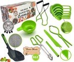 Supa Ant Canning Supplies - US Assembled Certified Food Grade Stainless Steel Canning Kit with XL Ladle, Wide Kitchen Funnel, Jar Lifter and Wrench, Bubble Popper/Measurer, Lid Lifter, Kitchen Tongs