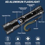 Flashlights High Lumens Rechargeable, 2Pack Rechargeable Flashlights, 990000lm Super Bright Flashlight, 5Mode Tactical Flashlights High Lumens, LED Flashlight High Powered, Waterproof Flash Light LED