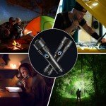 Flashlights High Lumens Rechargeable, 2Pack Rechargeable Flashlights, 990000lm Super Bright Flashlight, 5Mode Tactical Flashlights High Lumens, LED Flashlight High Powered, Waterproof Flash Light LED