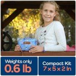 KeepGoing Kids First Aid Kit - 130 Pc. Kit for Car, Home, Purse & Diaper Bag - Latex-Free Bandages - TSA-Approved Travel Size
