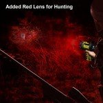 YIERBLUE Rechargeable Spotlight with 200000 Lumen LED, IP67 Waterproof Handheld Flashlight Searchlight with Detachable Red Light Filter, 24 Hours Long Running (Fluorescent)