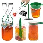 6PCS Canning Supplies Canning Kit Stainless Steel Canning Set,Canning Essential Tools Include Tongs,Wide Mouth Funnel,Jar Lifter,Jar Wrench,Magnetic Lid Lifter