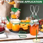 6PCS Canning Supplies Canning Kit Stainless Steel Canning Set,Canning Essential Tools Include Tongs,Wide Mouth Funnel,Jar Lifter,Jar Wrench,Magnetic Lid Lifter