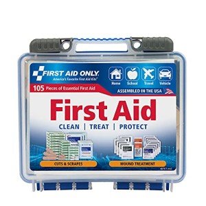 First Aid Only 91249 On-The-Go All-Purpose Emergency First Aid Kit for Car, Travel, Home and Business, 105 Pieces