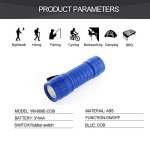 Whaply 30-Pack Small Mini Flashlight Set, 5 Colors, COB LED Handheld Flashlight with Lanyard,90-Pack AAA Battery Included for Kids/Night Reading/Party/Camping/Emergency/Hunting