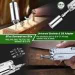 SHALL Multi Tool, 18-in-1 Multitool Pliers, Stainless Steel Multi-tool Pocket Knife w/Screwdriver Bit & Universal Socket, Self-locking Multipurpose Tool w/Sheath for Camping Fishing Survival Hunting