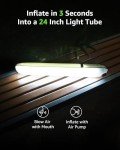 BILTRTE Solar Camping Lantern Rechargeable, Outdoor Emergency Light for Power Outage, Hurricane, Survival Kit, IP66 Waterproof Inflatable LED Lamp for Hiking, Backpacking
