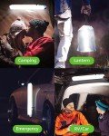 BILTRTE Solar Camping Lantern Rechargeable, Outdoor Emergency Light for Power Outage, Hurricane, Survival Kit, IP66 Waterproof Inflatable LED Lamp for Hiking, Backpacking