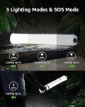 BILTRTE Solar Camping Lantern Rechargeable, Outdoor Emergency Light for Power Outage, Hurricane, Survival Kit, IP66 Waterproof Inflatable LED Lamp for Hiking, Backpacking