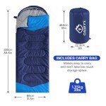 oaskys Camping Sleeping Bag - 3 Season Warm & Cool Weather - Summer Spring Fall Lightweight Waterproof for Adults Kids - Camping Gear Equipment, Traveling, and Outdoors