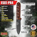 ESEE PR4 Fixed Blade Survival Knife –Field Tested, Durable and Reliable Bushcraft Knife with Dark Tan Sheath, Ideal for Survival, Outdoor Use, and EDC