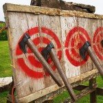 THRWCLUB Competition Throwing Axe, 2 Pack 16.5" Throwing Axes with 1065 High Carbon Steel & Wooden Handle, Perfect for Axe Throwing Game, Competition and Recreation, Gift for Men