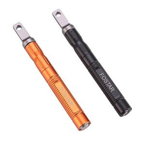 FOSTAR 2PCS Upgrade Ferro Rod Fire Starter,Replaceable Flint Fire Steel Rod, Great for Emergency Survival, Camping, Hiking, Bush-Craft, Hunting, Fishing, EDC, BBQ (Orange and Black)