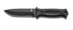 Gerber Gear StrongArm - Fixed-Blade Camping & Hunting Knife with Striking Pommel & Sheath - Premium Survival Gear - Black, Plain Edge
