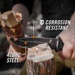 Gerber Gear StrongArm - Fixed-Blade Camping & Hunting Knife with Striking Pommel & Sheath - Premium Survival Gear - Black, Plain Edge