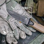 Gerber Gear StrongArm - Fixed-Blade Camping & Hunting Knife with Striking Pommel & Sheath - Premium Survival Gear - Black, Plain Edge