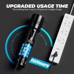 SKNSL Rechargeable Led Flashlights High Lumens: 1000000 Lumen Super Bright Flashlight, 7 Modes with COB Work Light, IPX6 Waterproof, Powerful Handheld Flash Light for Home, Camping, Hiking
