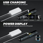 SKNSL Rechargeable Led Flashlights High Lumens: 1000000 Lumen Super Bright Flashlight, 7 Modes with COB Work Light, IPX6 Waterproof, Powerful Handheld Flash Light for Home, Camping, Hiking