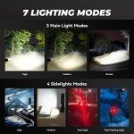 SKNSL Rechargeable Led Flashlights High Lumens: 1000000 Lumen Super Bright Flashlight, 7 Modes with COB Work Light, IPX6 Waterproof, Powerful Handheld Flash Light for Home, Camping, Hiking