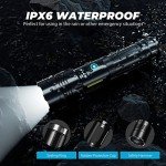 SKNSL Rechargeable Led Flashlights High Lumens: 1000000 Lumen Super Bright Flashlight, 7 Modes with COB Work Light, IPX6 Waterproof, Powerful Handheld Flash Light for Home, Camping, Hiking
