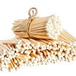 3.75" White - 100 Color Safety Matches Bundle (3.75 inches) - Free Striker! - Replacement Refill Long for Fireplace Candles - Wooden Wood Match Sticks